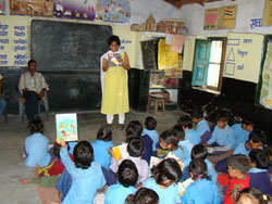 En skoleklasse i India
